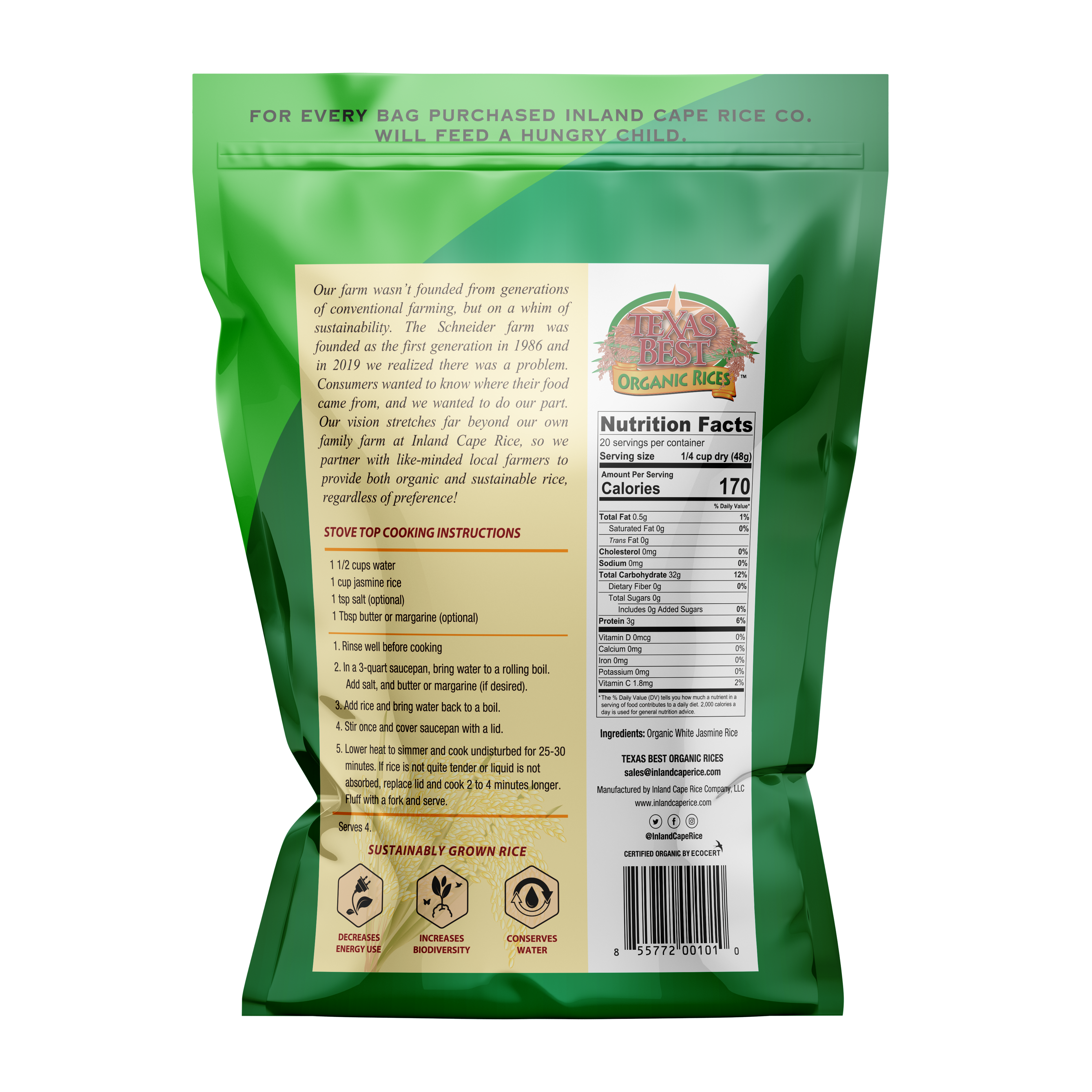 Organic White Jasmine – Inland Cape Rice